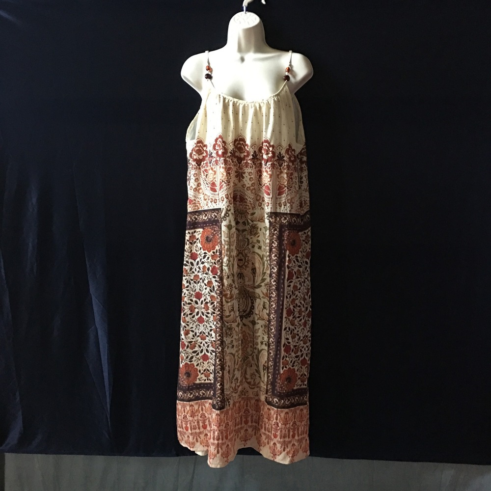 Kindred Womens Floral Maxi Dress Plus 2X NWT Gypsy Boho Summer Sundress Beach
